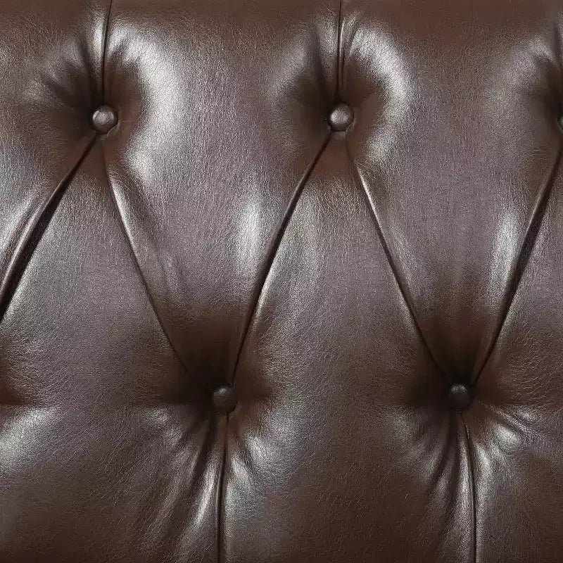 GDFStudio Jelm Contemporary Tufted Birch Wood Loveseat