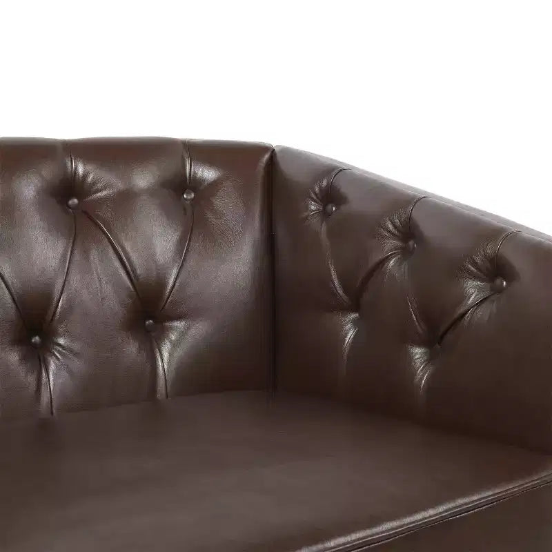 GDFStudio Jelm Contemporary Tufted Birch Wood Loveseat