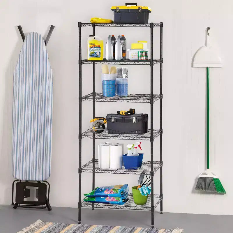FDW 6-Tier Freely Assemble Wire Shelving Unit Heavy Duty Storage Rack Metal Shelf Garage Storage Shelves