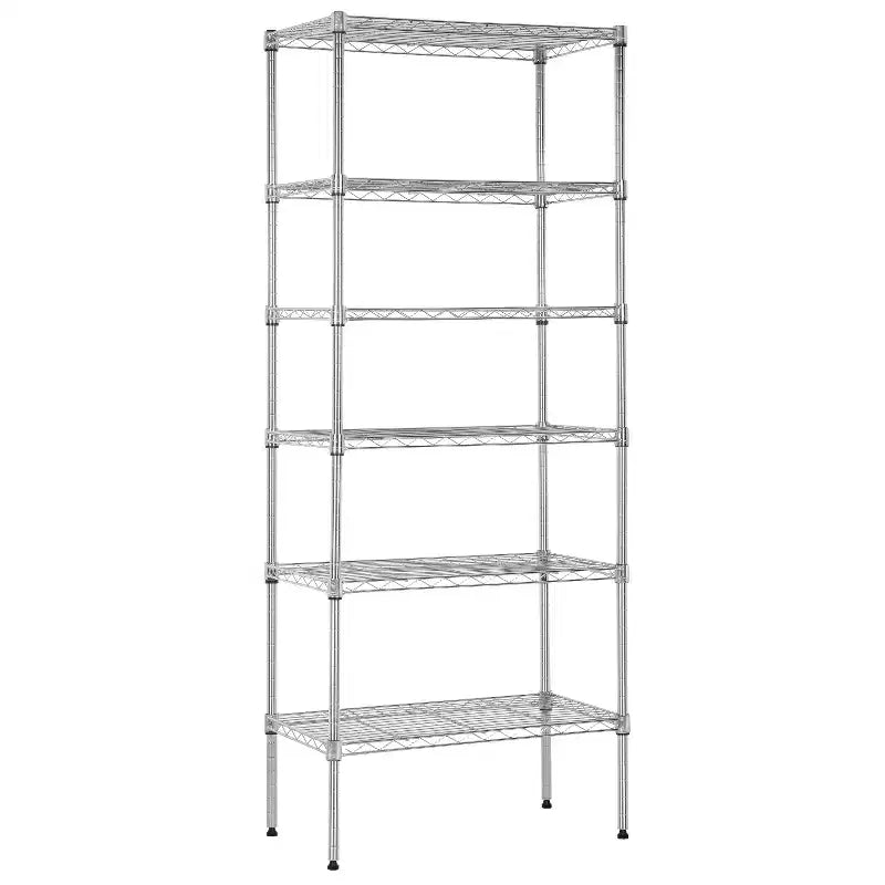 Étagère métallique à 6 niveaux FDW, modulable, robuste, rayonnage de rangement, étagères de garage