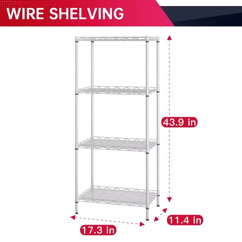 Scaffale portaoggetti a 4 ripiani, per garage, con ripiani regolabili, capacità di carico totale 272 kg, multifunzionale e durevole