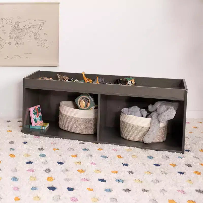ECR4Kids Double-Sided Storage Cabinet with Activity Top and Mirror, Classroom Furniture