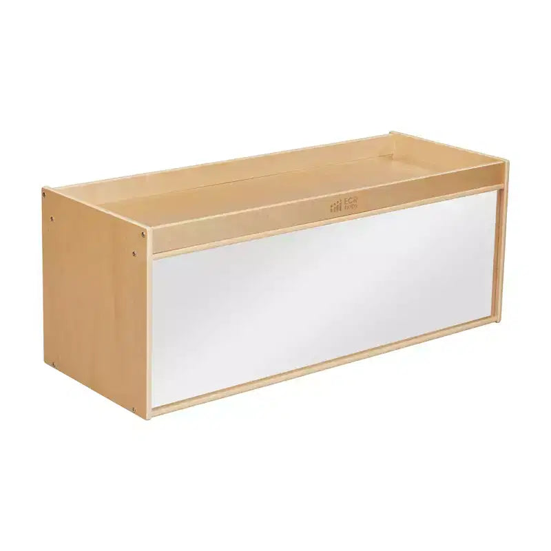 ECR4Kids Double-Sided Storage Cabinet with Activity Top and Mirror, Classroom Furniture