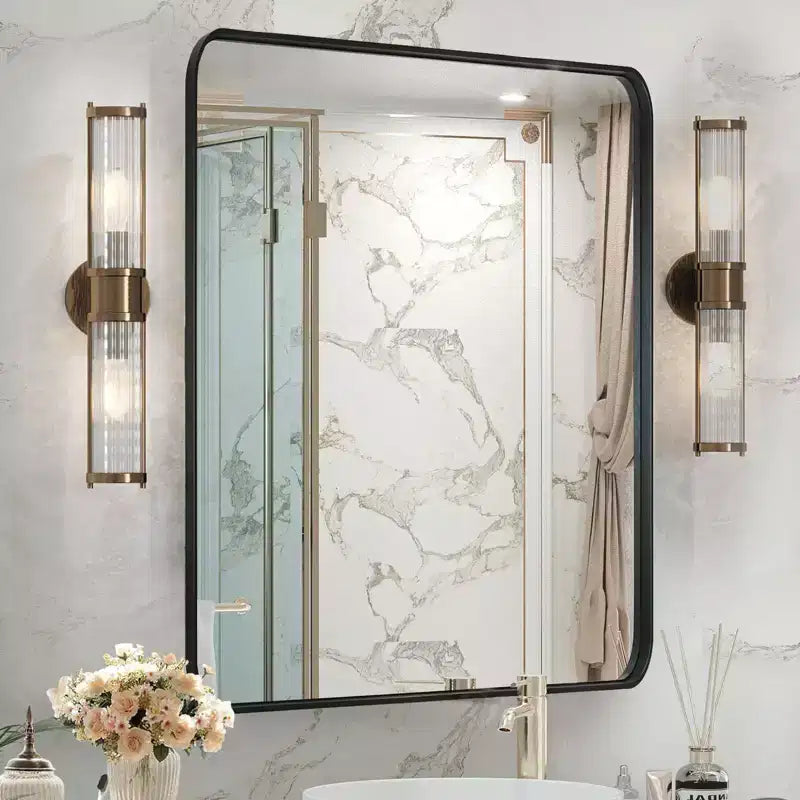 JIONJOY Metal Rectangle Wall Mirror| Black