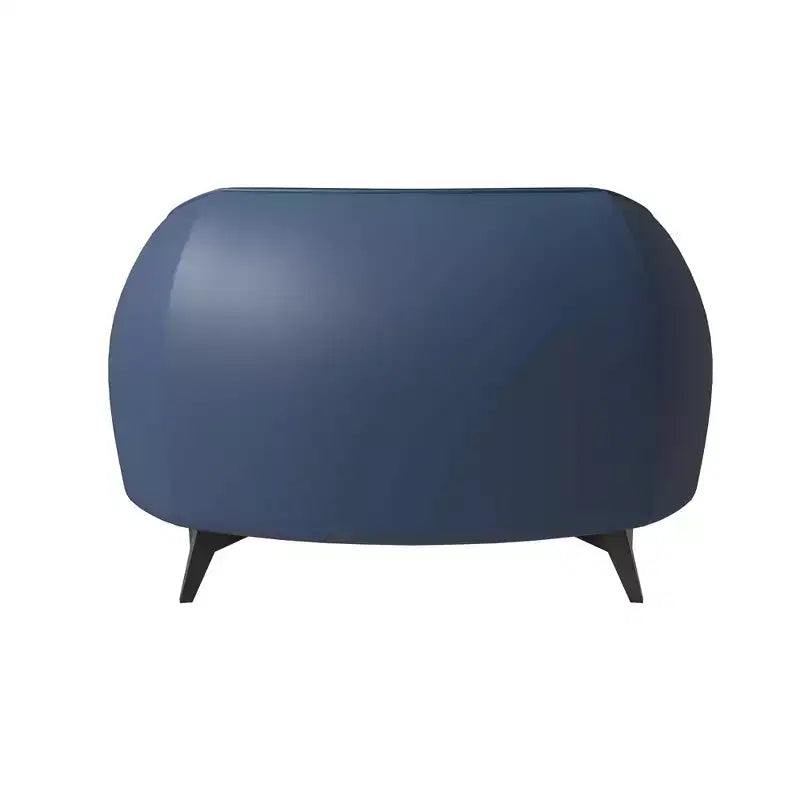 Opula Single-Seater Leather Sofa Accent Armchair with Stainless Steel Legs, Black/White