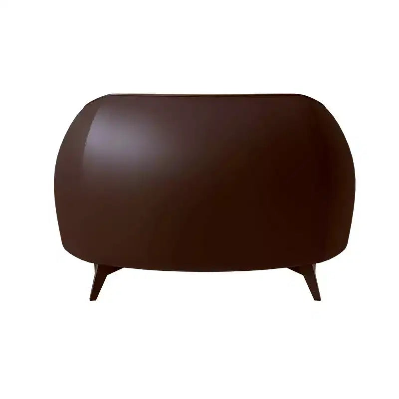 Opula Single-Seater Leather Sofa Accent Armchair with Stainless Steel Legs, Black/White