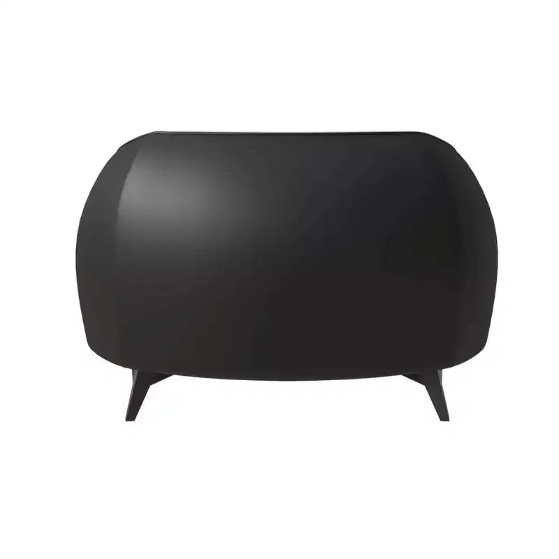 Opula Single-Seater Leather Sofa Accent Armchair with Stainless Steel Legs, Black/White
