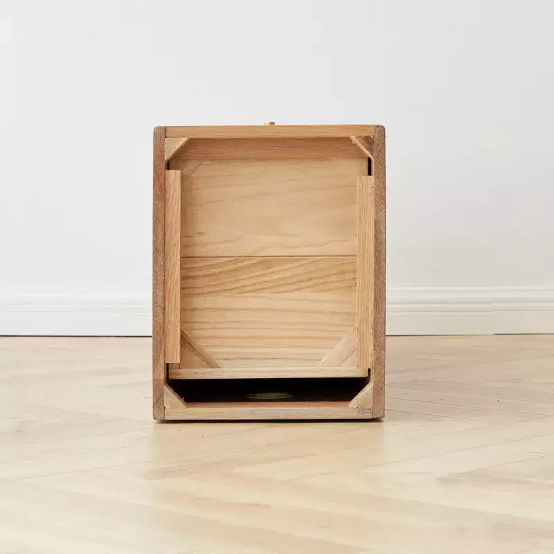 Nightstand with 4 Drawers, Wooden Bedside Table with Storage, Small Dresser Organizer, Freestanding Storage Cabinet for Bedroom Hallway Small Space
