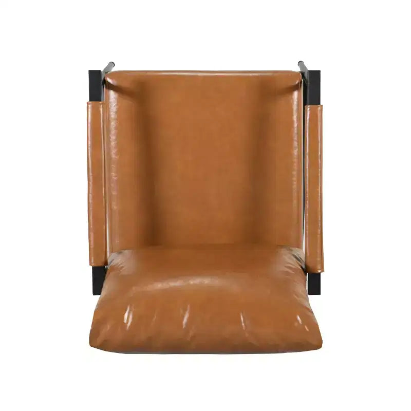 Christopher Knight Home Wayne Faux Leather and Metal Accent Chair, Brown/Black