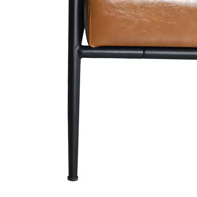 Christopher Knight Home Wayne Faux Leather and Metal Accent Chair, Brown/Black