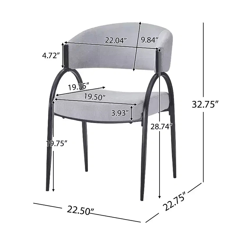 Christopher Knight Home Hayden Upholstered Armrest Dining Chairs with Metal Legs (Set of 2)