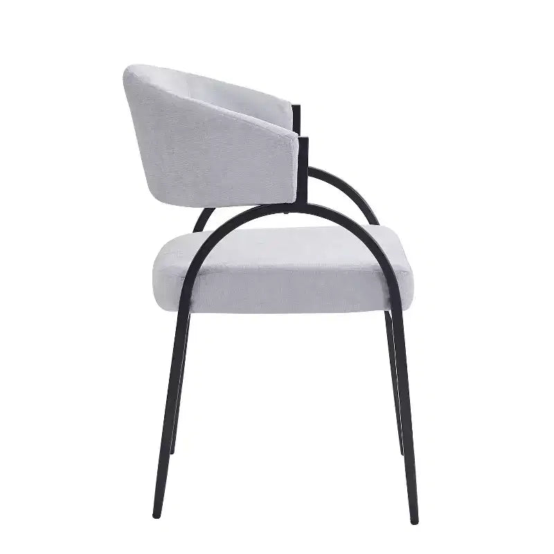 Christopher Knight Home Hayden Upholstered Armrest Dining Chairs with Metal Legs (Set of 2)