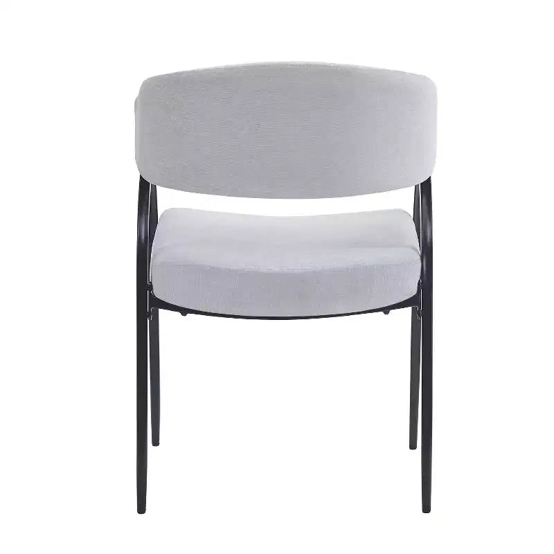 Christopher Knight Home Hayden Upholstered Armrest Dining Chairs with Metal Legs (Set of 2)