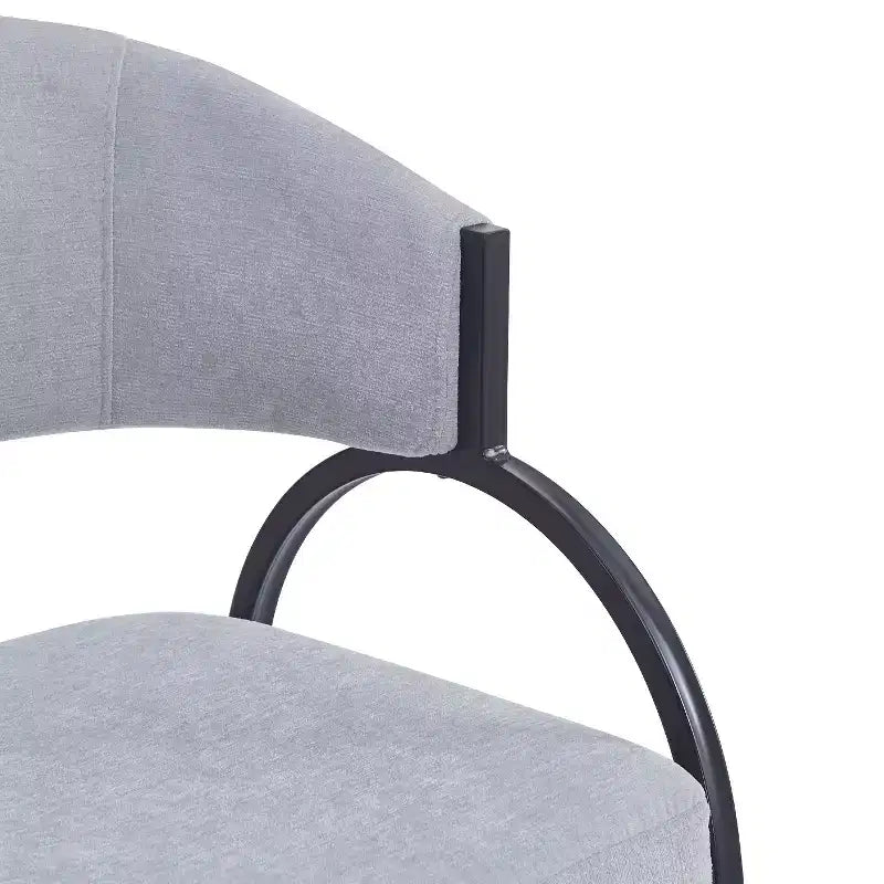 Christopher Knight Home Hayden Upholstered Armrest Dining Chairs with Metal Legs (Set of 2)