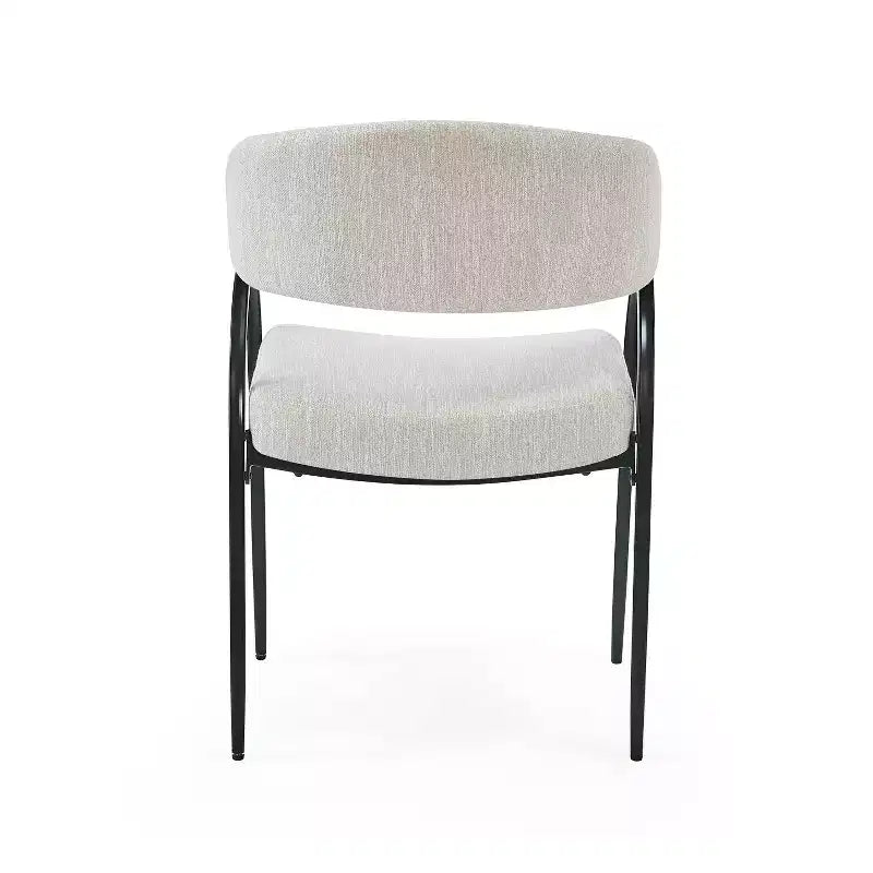 Christopher Knight Home Hayden Upholstered Armrest Dining Chairs with Metal Legs (Set of 2)