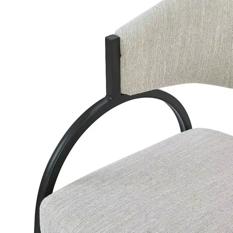 Christopher Knight Home Hayden Upholstered Armrest Dining Chairs with Metal Legs (Set of 2)