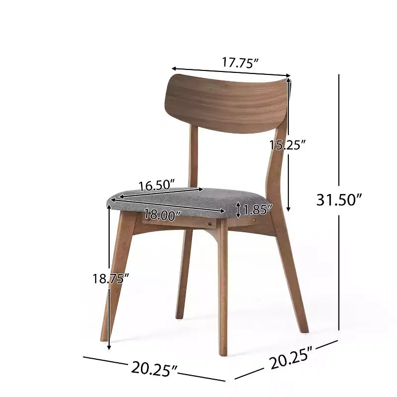 Christopher Knight Home Hugh Upholstered Fabric Rubberwood Dining Chair (Set of 2)