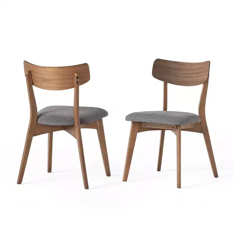 Christopher Knight Home Hugh Upholstered Fabric Rubberwood Dining Chair (Set of 2)