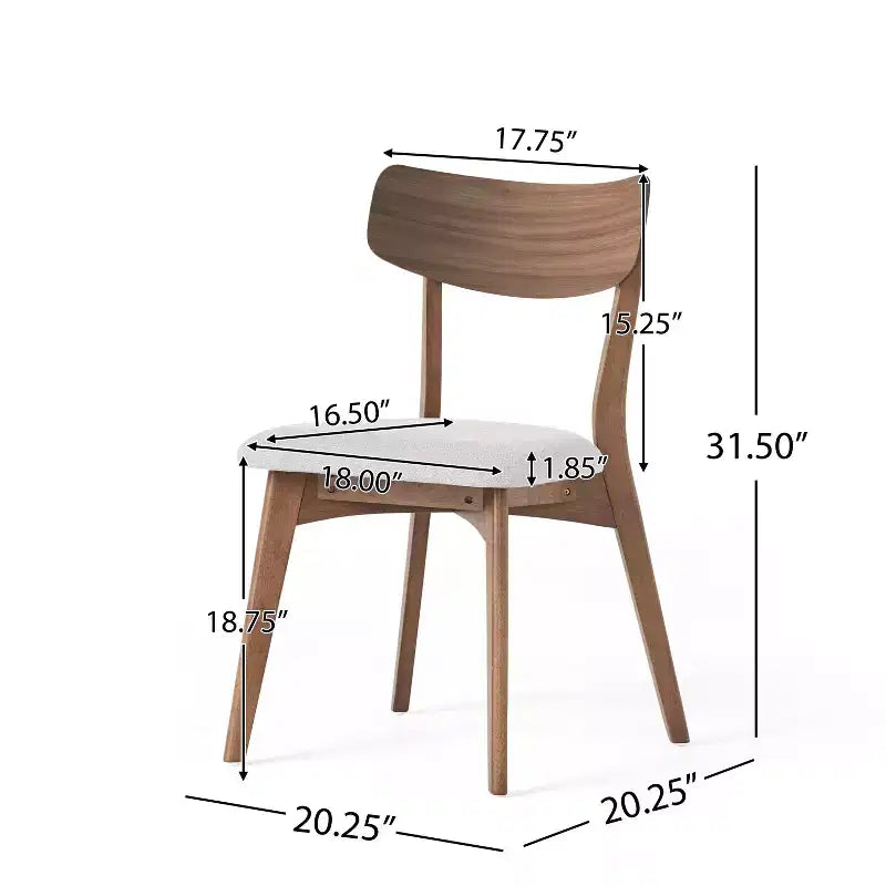 Christopher Knight Home Hugh Upholstered Fabric Rubberwood Dining Chair (Set of 2)