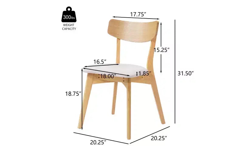 Christopher Knight Home Hugh Upholstered Fabric Rubberwood Dining Chair (Set of 2)