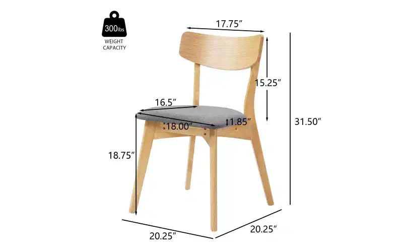 Christopher Knight Home Hugh Upholstered Fabric Rubberwood Dining Chair (Set of 2)