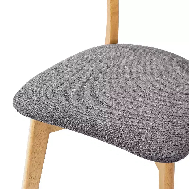 Christopher Knight Home Hugh Upholstered Fabric Rubberwood Dining Chair (Set of 2)