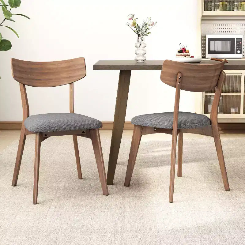 Christopher Knight Home Hugh Upholstered Fabric Rubberwood Dining Chair (Set of 2)