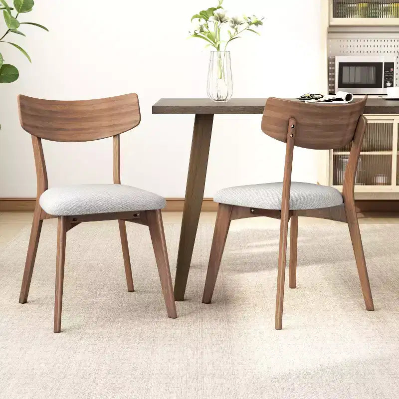 Christopher Knight Home Hugh Upholstered Fabric Rubberwood Dining Chair (Set of 2)