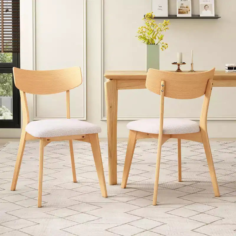 Christopher Knight Home Hugh Upholstered Fabric Rubberwood Dining Chair (Set of 2)