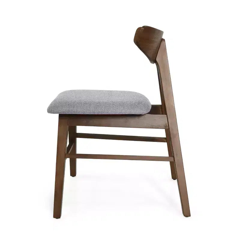 GDFStudio Sunapee Mid Century Modern Fabric Upholstered Wood Dining Chairs (Set of 2)