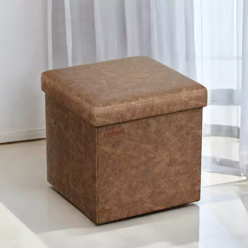 15 pouf ottomano con contenitore, poggiapiedi pieghevole, panca ottomana con contenitore, cassa portaoggetti a cubo con capacità di carico di 300 kg