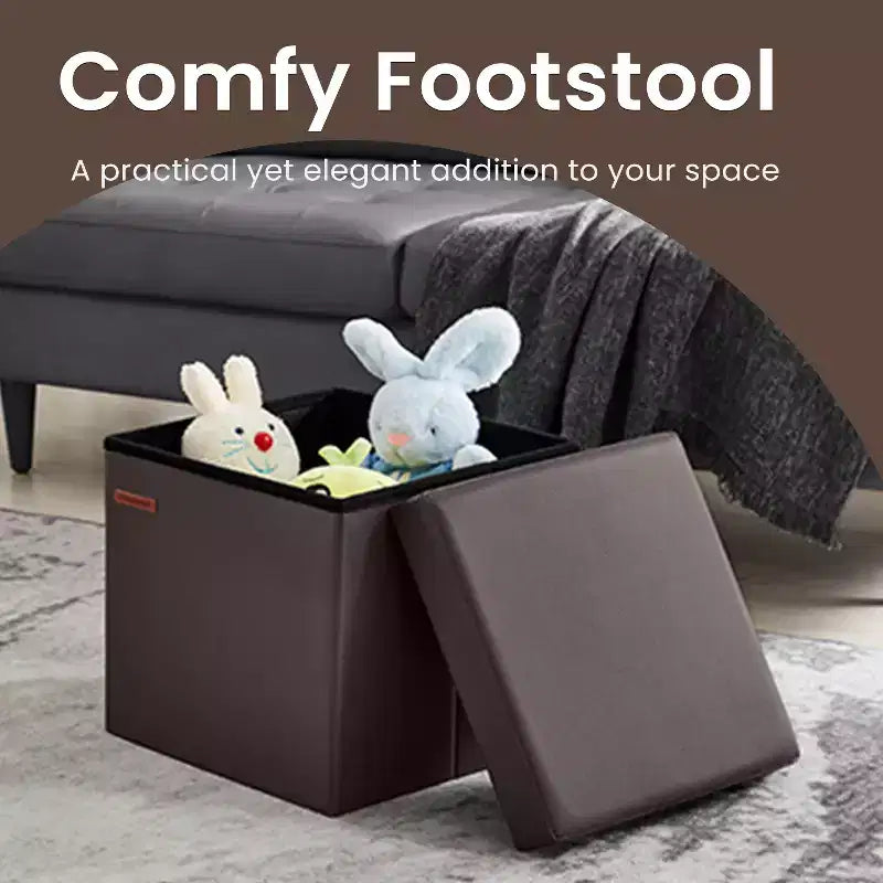 15 pouf ottomano con contenitore, poggiapiedi pieghevole, panca ottomana con contenitore, cassa portaoggetti a cubo con capacità di carico di 300 kg