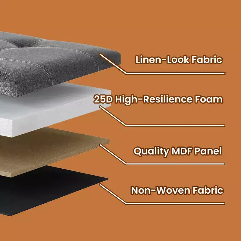 30 Ottoman Storage Bench, Ottoman with Storage, Footstool, Folding Bedroom Bench, Holds 660 lb
