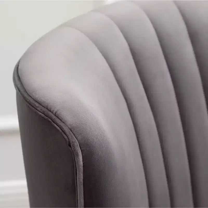 Roundhill Furniture Elon Contemporary Velvet Upholstered Accent Chair, Gray