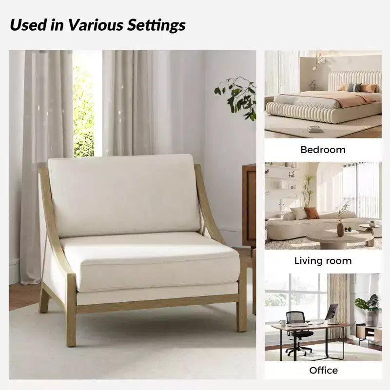 Winston Armchair Set of 2 With Flexible Seating| HULALA HOME