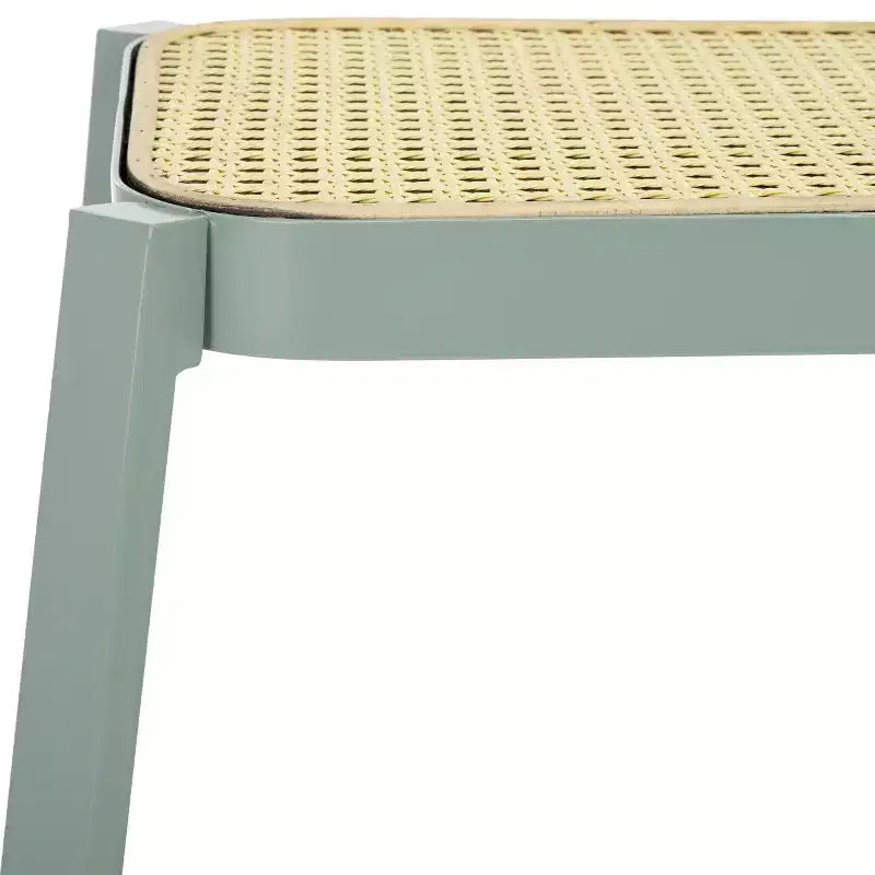 Palmyra Cane Stool - STL2500A - Aqua Smoke/Natural - Safavieh