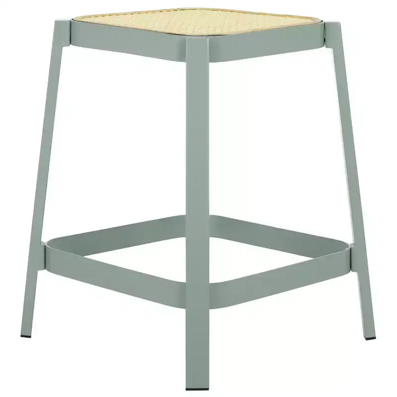 Palmyra Cane Stool - STL2500A - Aqua Smoke/Natural - Safavieh