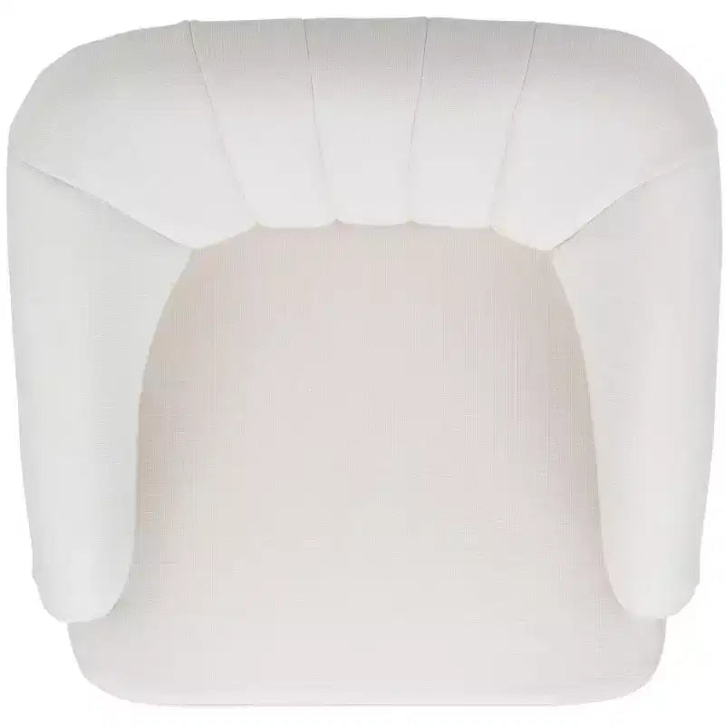 Poltroncina imbottita d'accento bianca