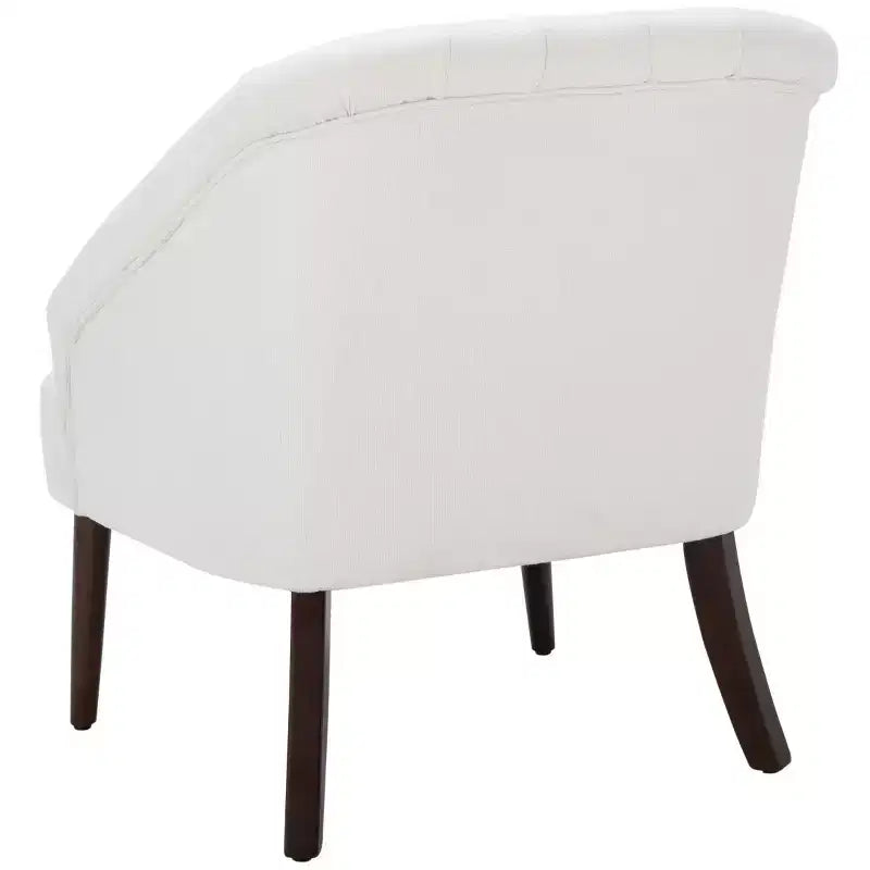 Poltroncina imbottita d'accento bianca
