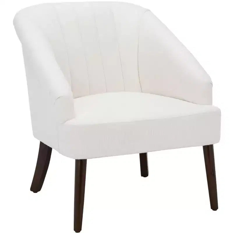 Poltroncina imbottita d'accento bianca