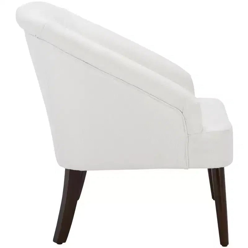 Poltroncina imbottita d'accento bianca