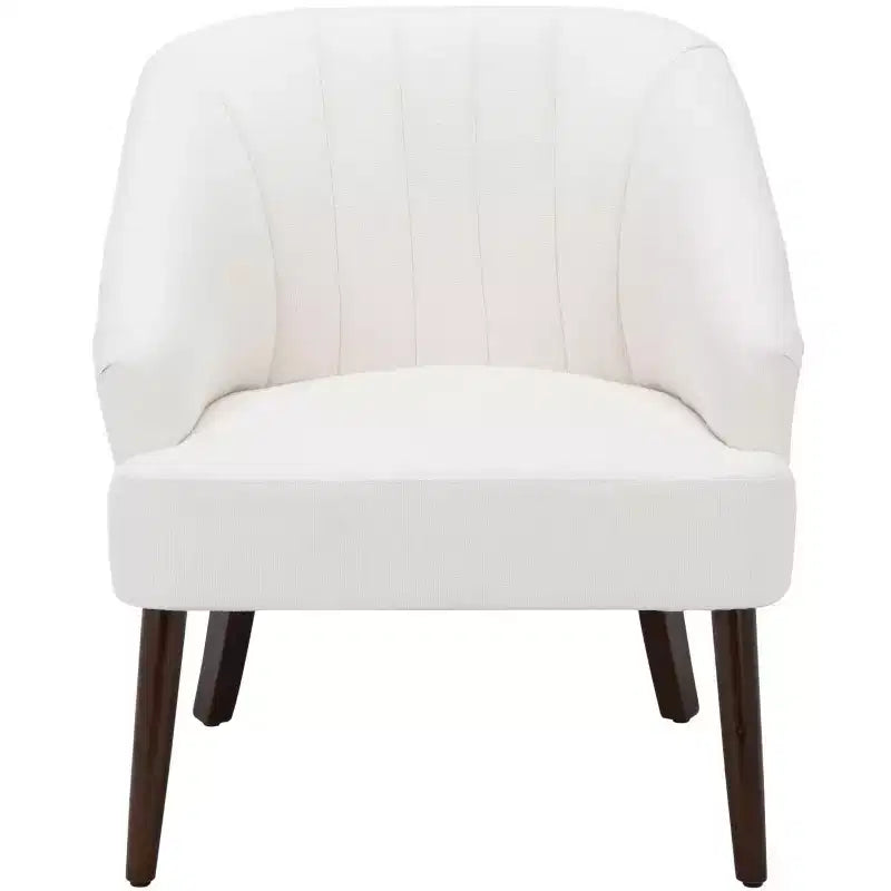 Poltroncina imbottita d'accento bianca