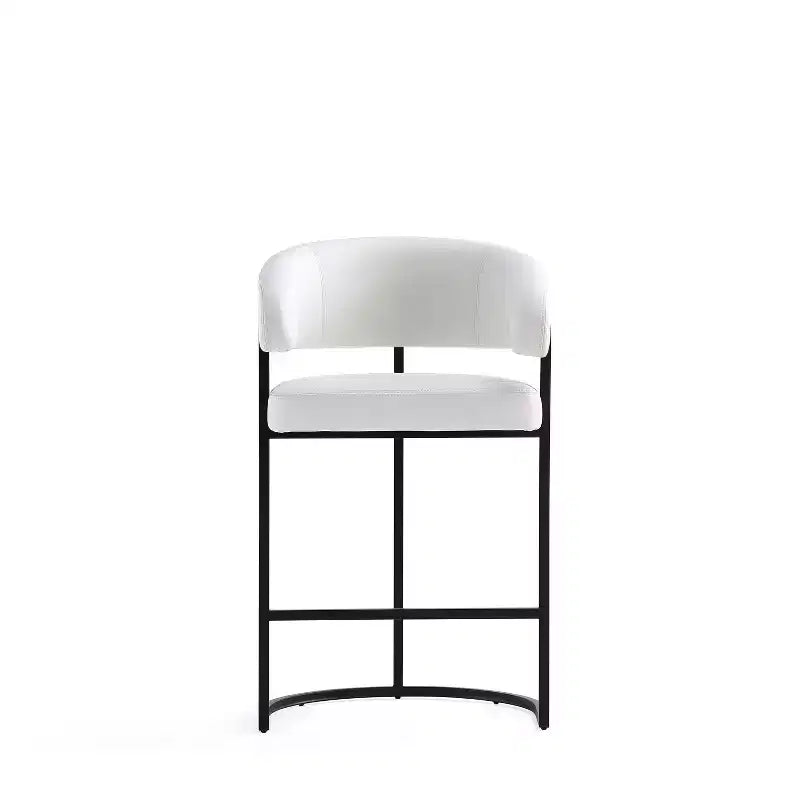 Manhattan Comfort Set of 2 Augusta Modern Leatherette Upholstered Counter Height Barstools
