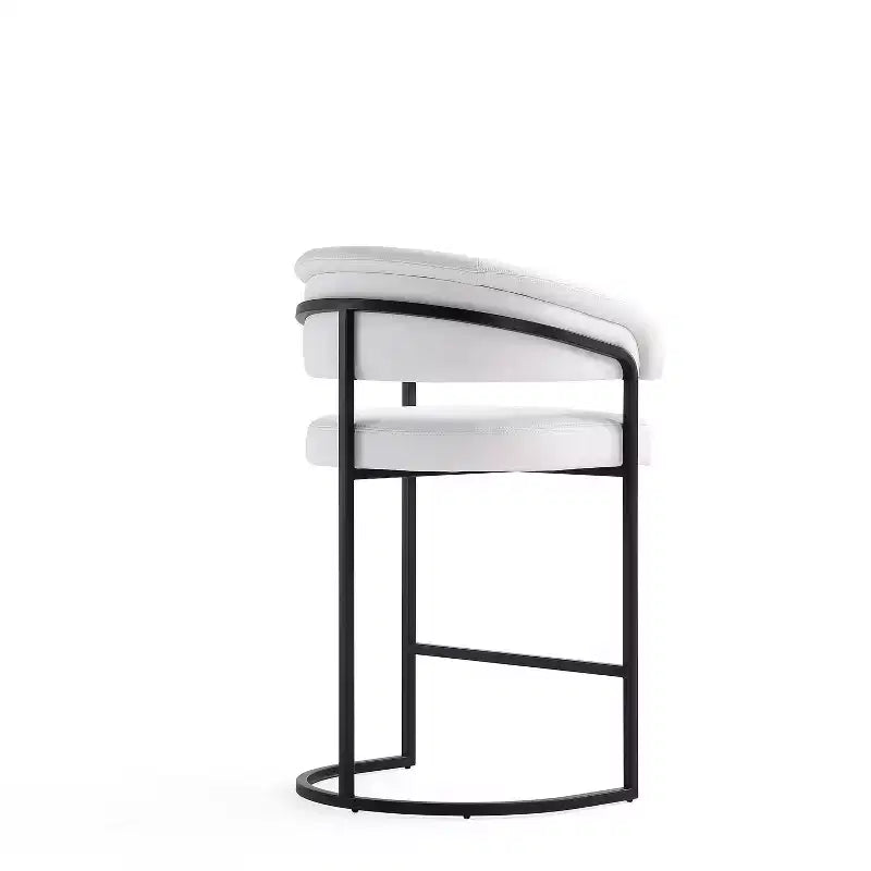 Manhattan Comfort Set of 2 Augusta Modern Leatherette Upholstered Counter Height Barstools