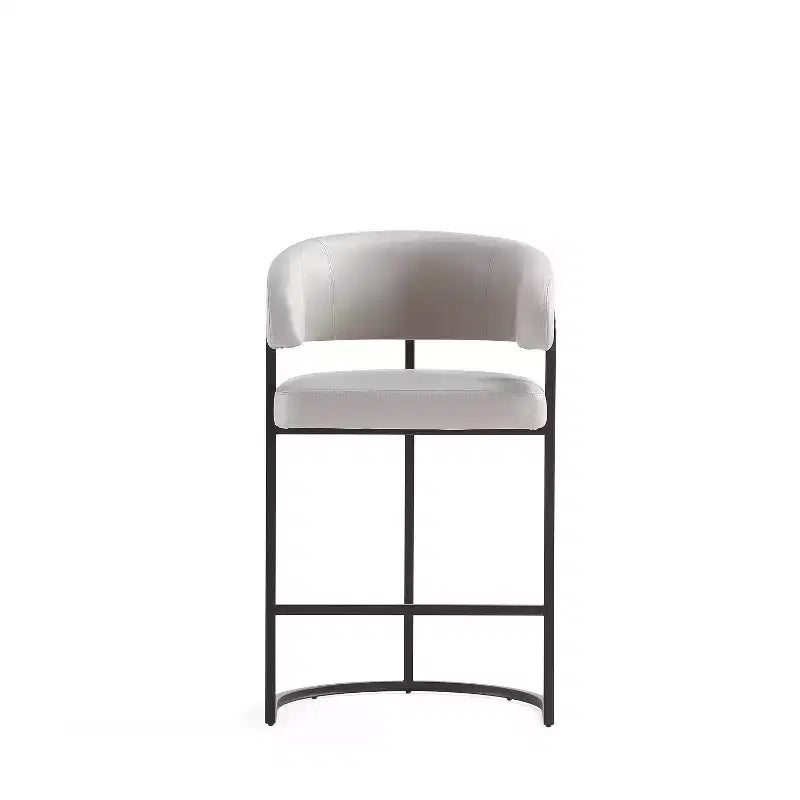 Manhattan Comfort Set of 2 Augusta Modern Leatherette Upholstered Counter Height Barstools