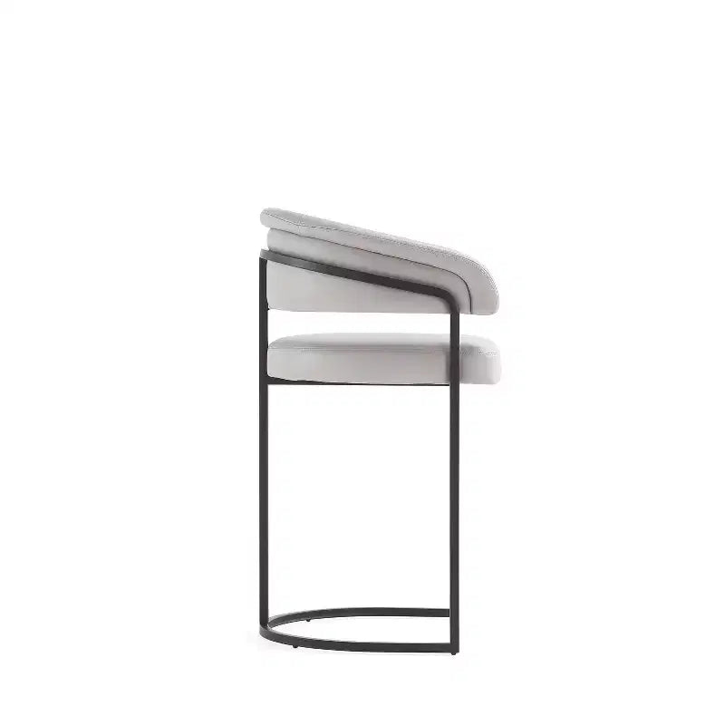 Manhattan Comfort Set of 2 Augusta Modern Leatherette Upholstered Counter Height Barstools