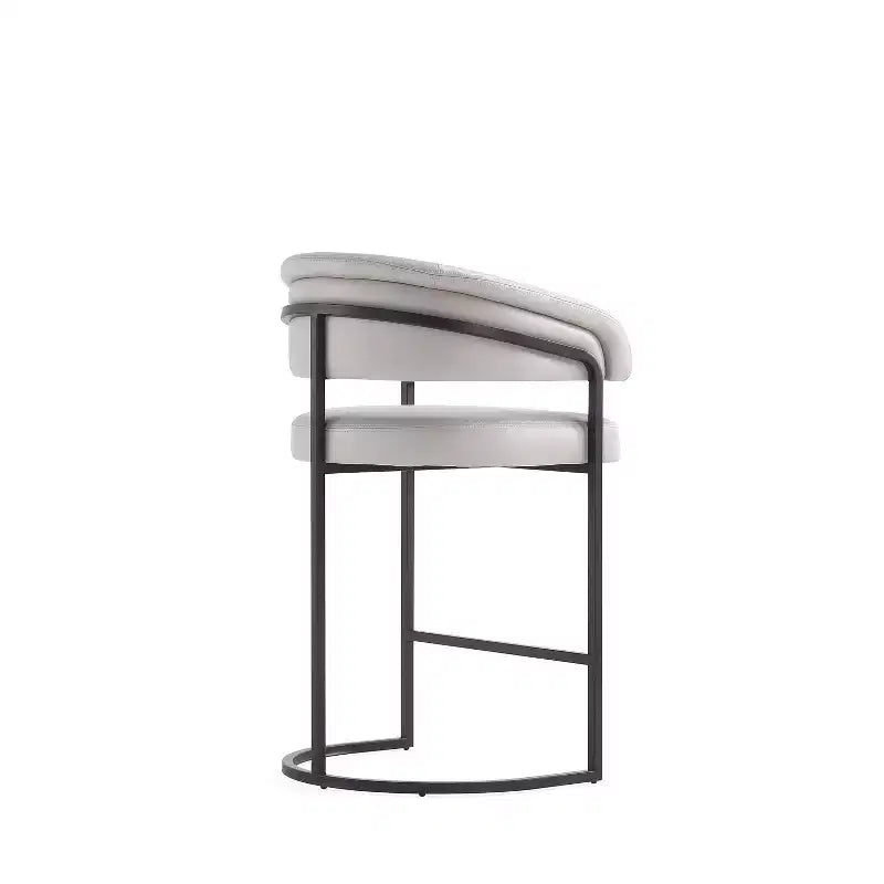 Manhattan Comfort Set of 2 Augusta Modern Leatherette Upholstered Counter Height Barstools