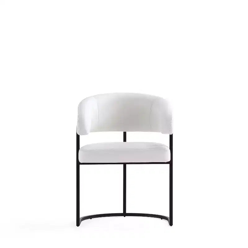 Manhattan Comfort Set of 2 Augusta Modern Leatherette Upholstered Dining Chairs