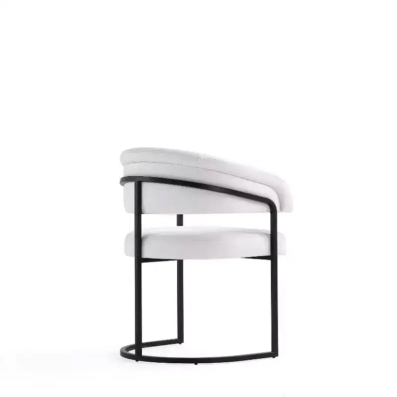 Manhattan Comfort Set of 2 Augusta Modern Leatherette Upholstered Dining Chairs