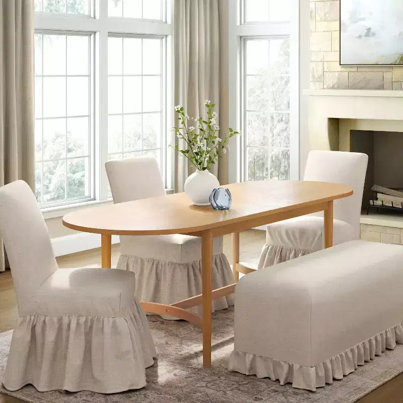 Ruffled Slipcover Dining Chair - Threshold designed with Studio McGee